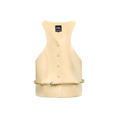 ZARA Желтые Женские Майки