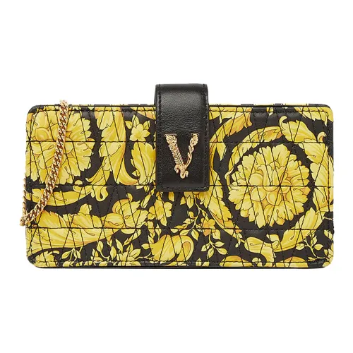 VERSACE Virtus Sheepskin One Shoulder Crossbody Clutch Regular Women's Yellow VERSACE Virtus Овчина Одно плечо Через плечо Клатч Обычный Женский Желтый