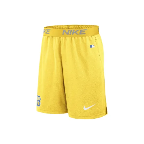 nike x MLB Dri Fit Boston Red Sox Городской Connect Practice Повседневные шорты Унисекс Золотой