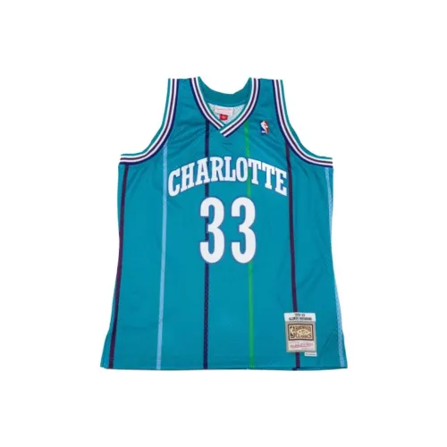 Mitchell Ness Синий Мужская баскетбольная футболка