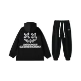 Чёрный флис с утеплением, комплект