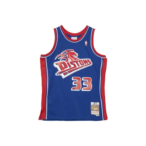 Mitchell Ness Синий Мужская баскетбольная футболка