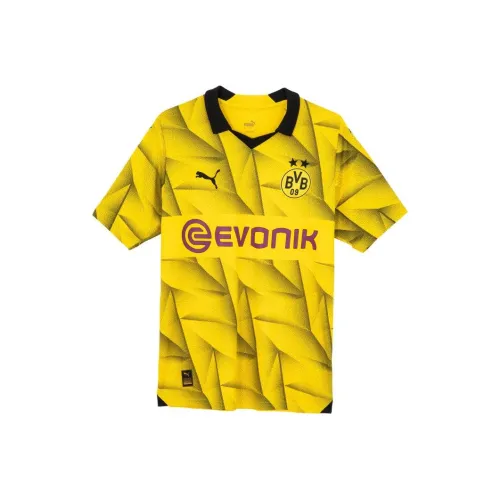 PUMA Culture Maker Crew Электроника Желтый Мужской Футбольный Джерси