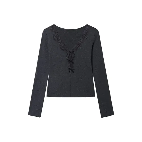 SLEEP AT 11 T Рубашка Женская Серого цвета