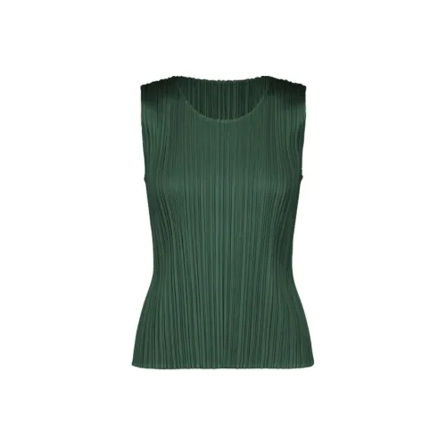 PLEATS PLEASE ISSEY MIYAKE SS24 Майка Женская Темно-зеленая