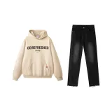 Комплект одежды (Светлый абрикос + Черный)