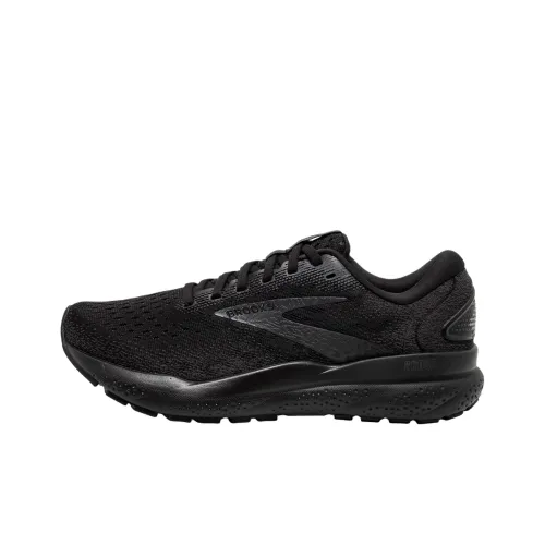 Brooks Ghost 16 Противоскользящий Устойчивый к истиранию Низкий Топ Повседневные Беговые кроссовки Мужские Черные