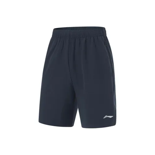 LINING Fitness Series Повседневные шорты Мужские Темно-черный Синий