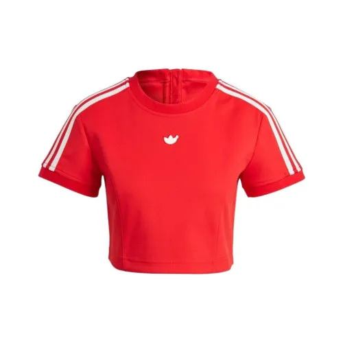 adidas originals Blue Version Collection Алый Женские Короткие топы