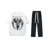 Комплект одежды (Белый топ + Черные 2657 повседневные штаны)