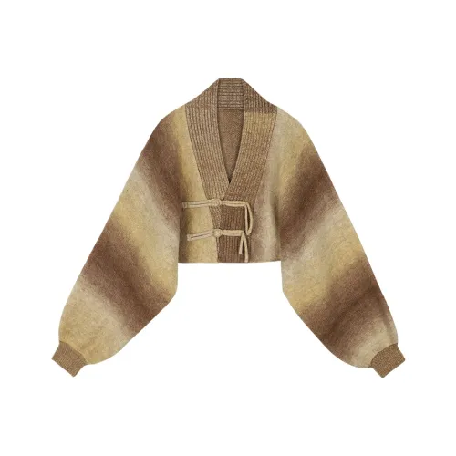 BSEVENI V-образный вырез Свободный крой Длинный рукав Трикотаж Женский