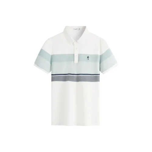 Поло Dance with Wolves Мужское Натуральный Белый