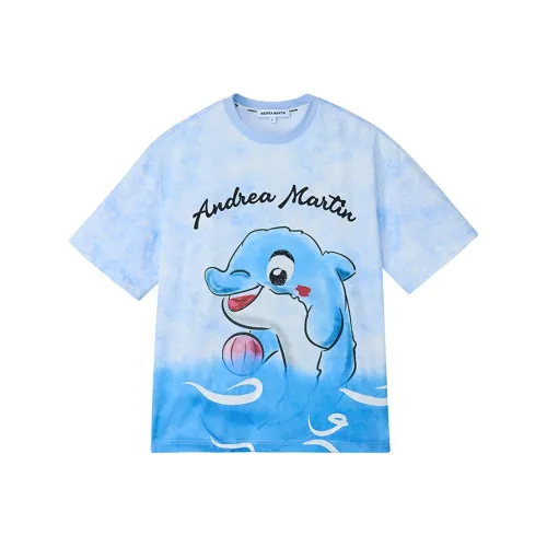 ANDREA MARTIN Реглан-рукав Т-рубашка Женская Синяя