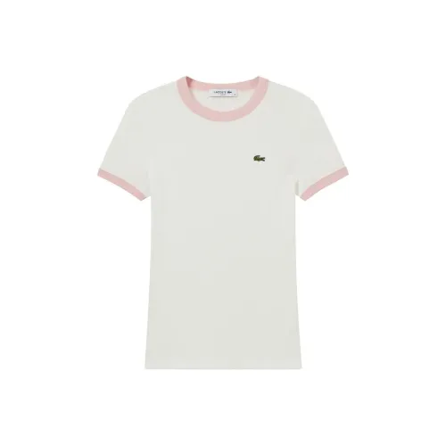 lacoste NFU/Белый/Розовый Женские Футболки