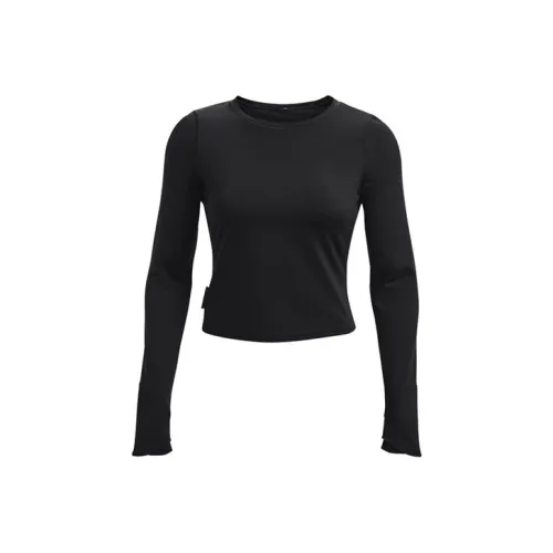 Under Armour Длинный рукав Т-рубашка Женская Черная