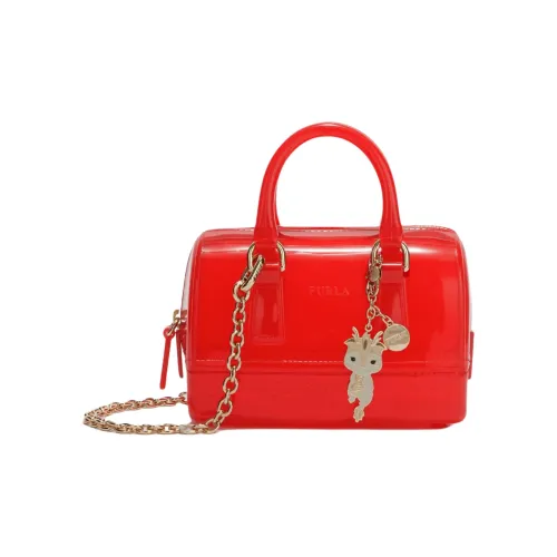 Furla Конфетный цвет PVC Сумка через плечо Сумка Мини Женская Кораллово-красный