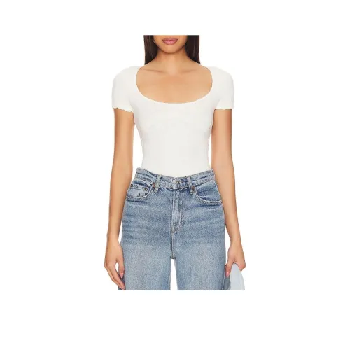 FREE PEOPLE T-рубашка женская бежево-желтая