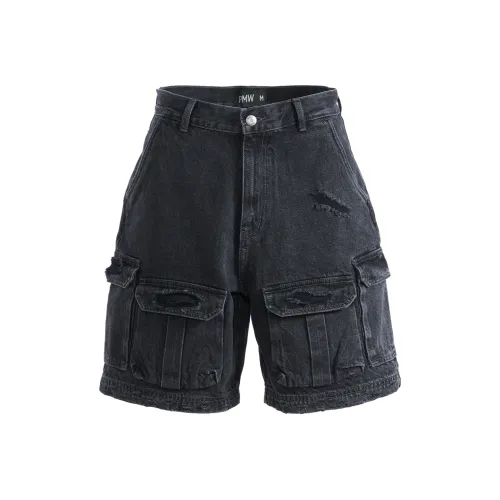 P.M.W Джинсовые шорты Мужские Выстиранные Черные