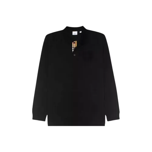 Burberry FW23 Поло Мужское Черное