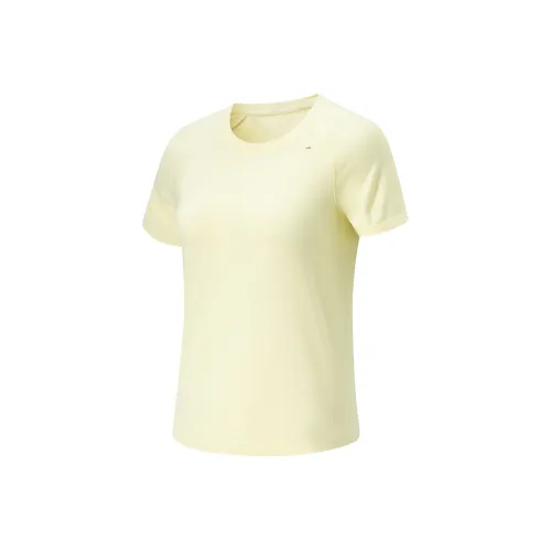 LINING Fitness Series T-Shirt Женская Мягкий Гусь Желтый