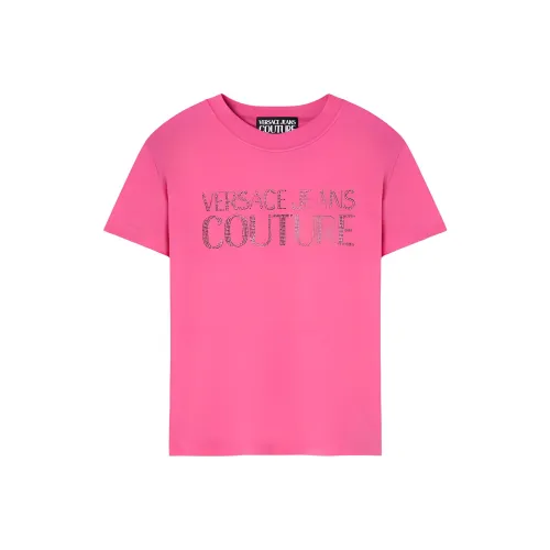 VERSACE JEANS COUTURE Стандартная T-рубашка Женская Фуксия