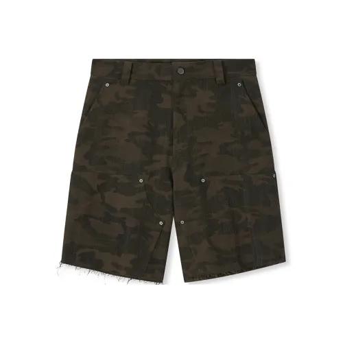 Безшовный крой, черно-коричневый, унисекс, повседневные шорты