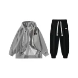 Флисовая подкладка, термический серый свитшот комплект