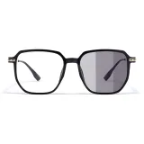 Черная золотая оправа с фотохромными линзами (превращаются в серый)