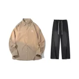 Set (Light Coffee Shirt + Black Jeans)  
Комплект (Светлый Кофейный Рубашка + Черные Джинсы)