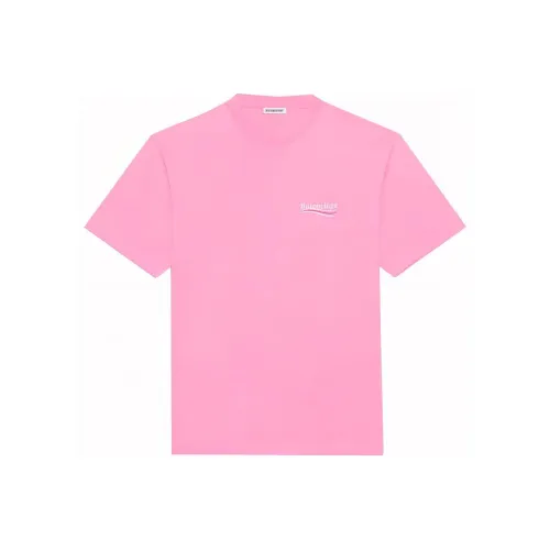 Balenciaga T-рубашка с оборванным рукавом женская розовая свободного кроя