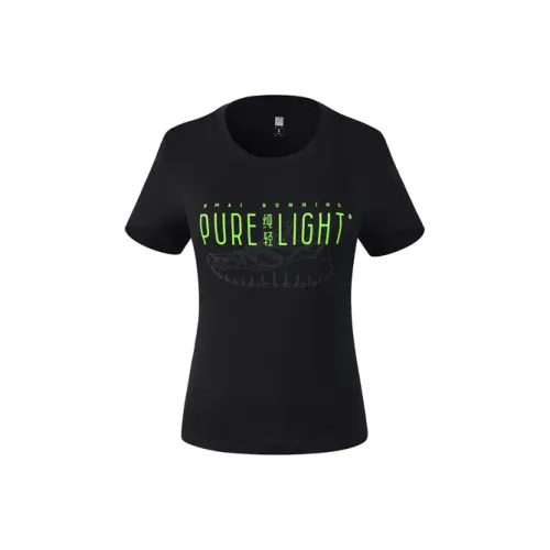 BMAI PURE Светло-черные Женские беговые футболки