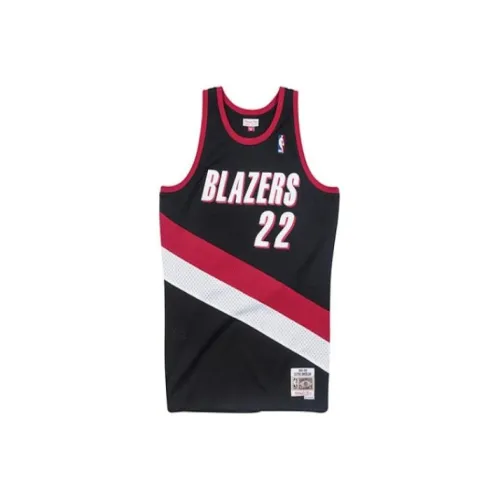 Mitchell Ness Черно-красный Унисекс Баскетбольная Джерси