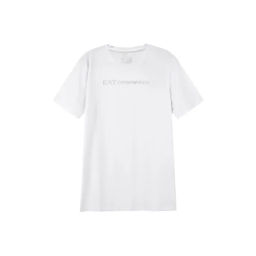 EMPORIO ARMANI EA7 Белый серебристый Женские футболки