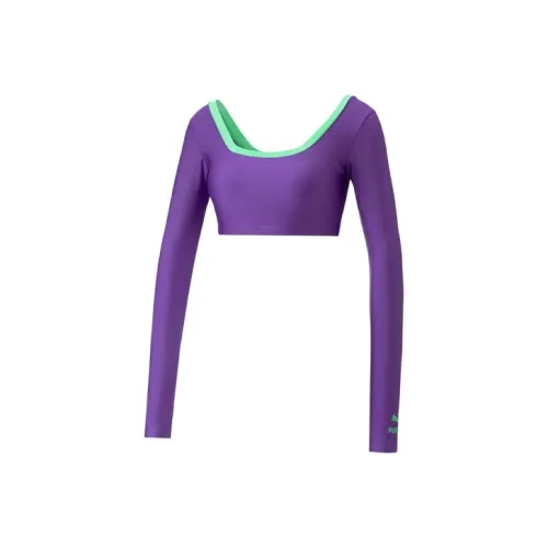 PUMA Фиолетовый Женский Короткий Топ