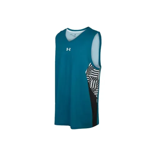 Under Armour Sports Life Collection Basketball Джерси Мужской Зеленый Синий