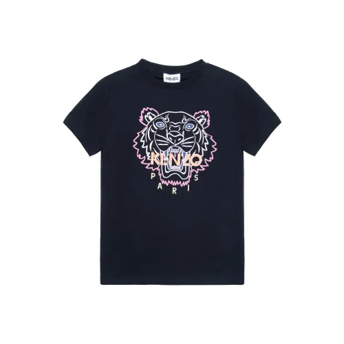 KENZO Classic Tiger Head Черные Женские Футболки