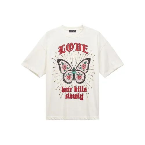 Ed Hardy Слоновая кость Женские Футболки