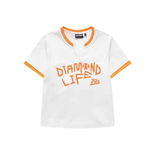 FILA FUSION Стандартная футболка Женская Белая