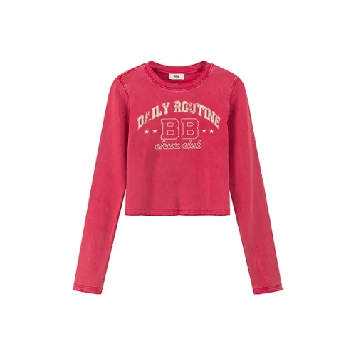 CHUU Винтажная красная женская футболка