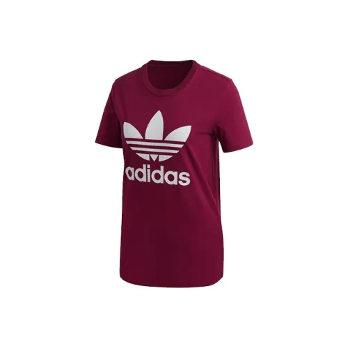 Adidas Originals Комплект с короткими рукавами T-рубашка Женский Розовый Красный