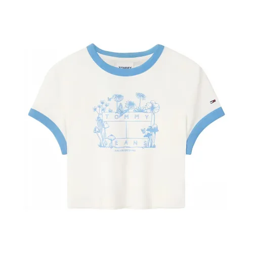 Tommy Hilfiger Стандартная T-рубашка Женская Синяя Белая