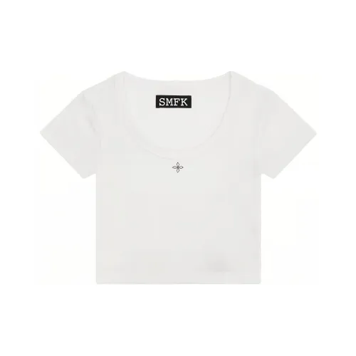 SMFK CROP TOP Женский Небесно-Белый