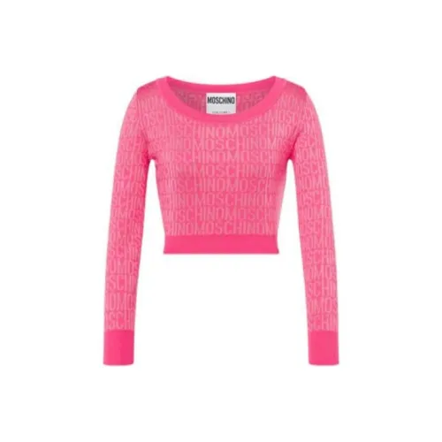 MOSCHINO Розовые Женские Короткие Топы