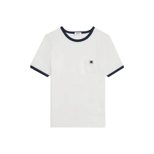 CELINE SS25 T Рубашка Женская Белая