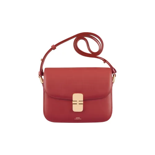 A.P.C Grace Коровья кожа Сумка через плечо Маленькая женская сумка Красный