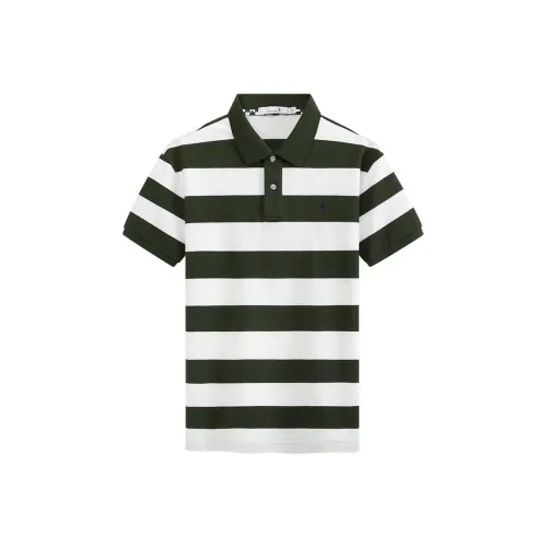 Поло Dance with Wolves Мужское Оливково-зеленое