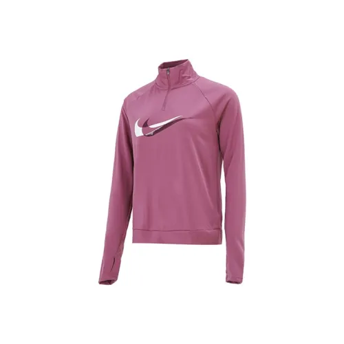 Nike Реглан-рукав Т-рубашка Женская Темно-красная