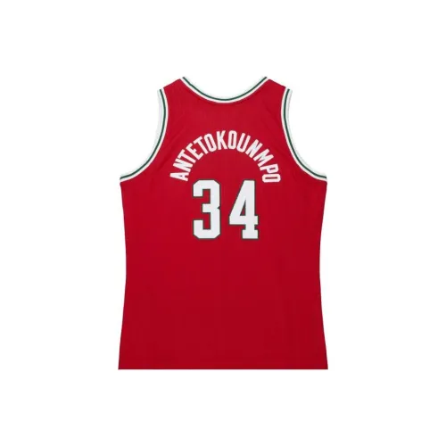 Mitchell Ness Красный Мужская баскетбольная футболка