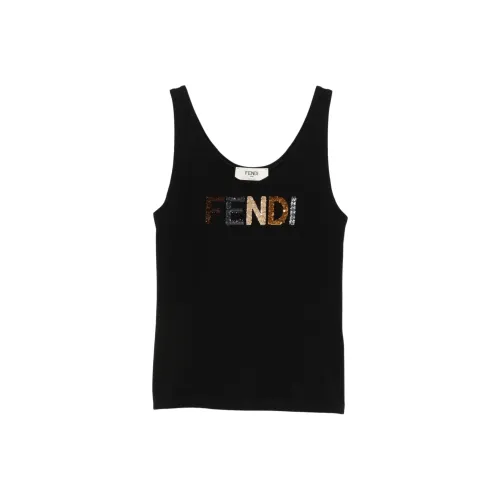 FENDI Черные Женские Майки