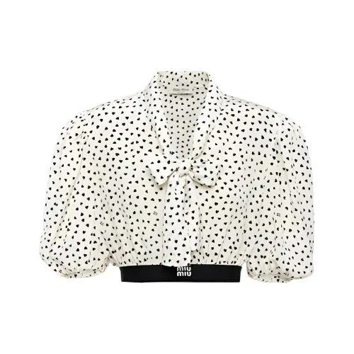 MIU MIU Белый Женские Короткие Топы